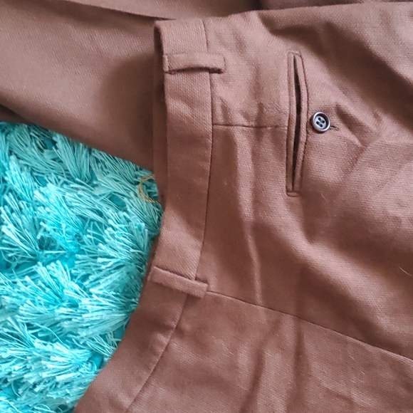 nwt women's Giorgio's of palm beach brown cashmere pants pleated cuffed Italy - Picture 6 of 7